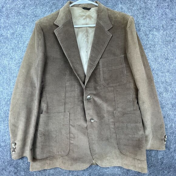 Levi's Other - Vintage Levis Wildfire Blazer Mens 44R Brown Corduroy Sport Coat Jacket 70s